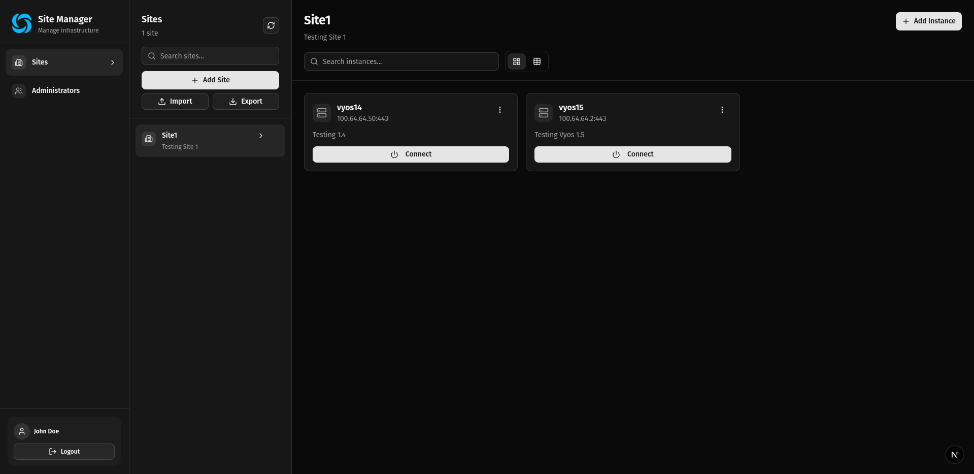 VyManager Multi-Tenant System Preview